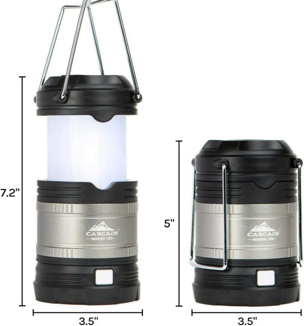 Cascade Mountain Tech Pop-Up IPX4 Water-Resistant LED Lantern with 4 Light Modes - 3 Pack - Image 6