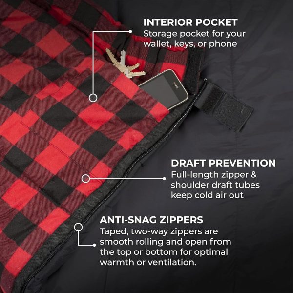 Teton Celsius XXL Sleeping Bags, All Weather Sleeping Bags for Adults, Camping Made Easy and Warm. Compression Sack Included - Image 3