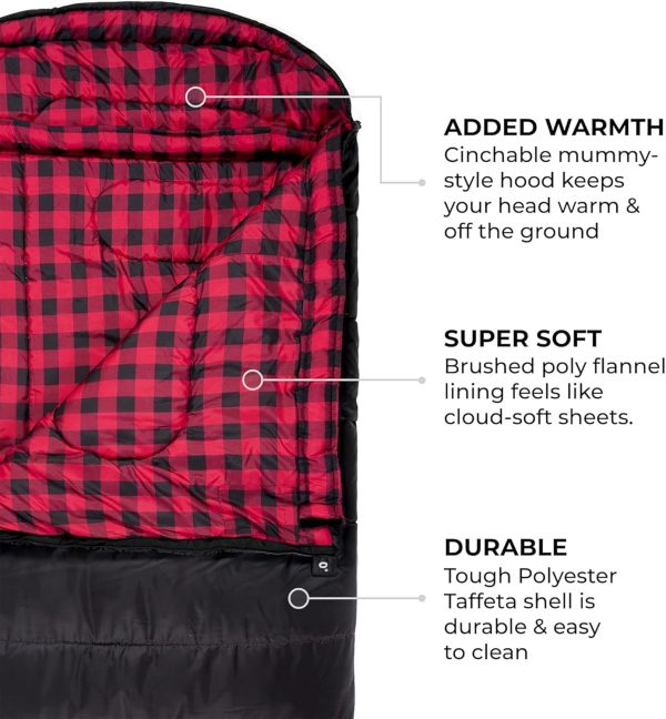 Teton Celsius XXL Sleeping Bags, All Weather Sleeping Bags for Adults, Camping Made Easy and Warm. Compression Sack Included - Image 4
